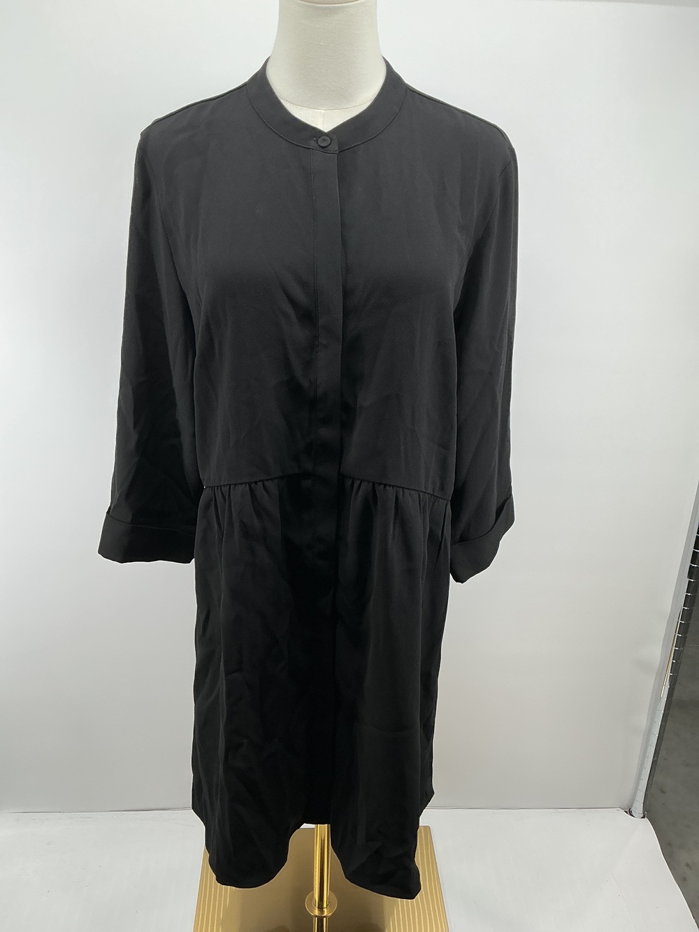 Fluid Crepe Shirt Dress